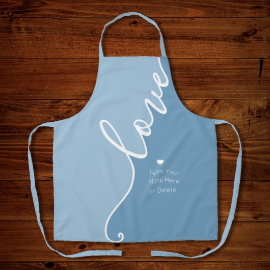 Modern stijlvol Elegant Script Moederdag Blue Schort