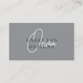 Modern stijlvol elegant script QR-code sociale med Visitekaartje (Voorkant)