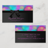 Modern stijlvol elegant, zwart bob visitekaartje (Voorkant / Achterkant)