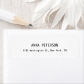 Modern Stijlvol Elegant Zwart & Wit Etiket (Insitu)