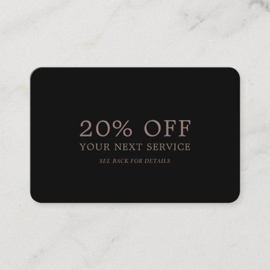 Modern & stijlvol - elke kleur - kortingsbon kortingskaartje (Voorkant)