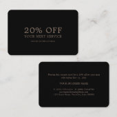 Modern & stijlvol - elke kleur - kortingsbon kortingskaartje (Voorkant / Achterkant)
