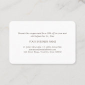 Modern & stijlvol - elke kleur - kortingsbon kortingskaartje (Achterkant)