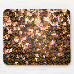 Modern stijlvol en Trendy Black en Yellow Pattern Muismat
