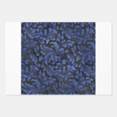 Modern, stijlvol, feestelijk, donkerblauw geruit p inpakpapier vel (Voorkant 2)