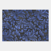 Modern, stijlvol, feestelijk, donkerblauw geruit p inpakpapier vel (Voorkant)