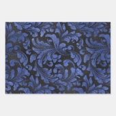 Modern, stijlvol, feestelijk, donkerblauw geruit p inpakpapier vel (Voorkant 2)