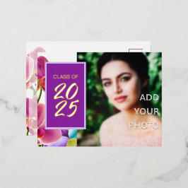 Modern Stijlvol Folie Afstuderen Invitation Briefk Folie Uitnodiging Briefkaart