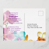 Modern Stijlvol Folie Afstuderen Invitation Briefk Folie Uitnodiging Briefkaart (Achterkant)