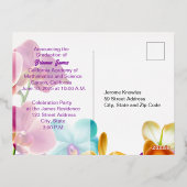 Modern Stijlvol Folie Afstuderen Invitation Briefk Uitnodiging Briefkaart (Achterkant)