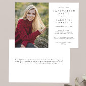 Modern stijlvol foto afstuderen kaart