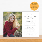 Modern stijlvol foto afstuderen kaart