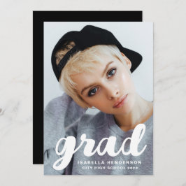 Modern Stijlvol fotoAfstuderen Aankondiging