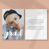 Modern Stijlvol fotoAfstuderen Aankondiging