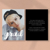 Modern Stijlvol fotoAfstuderen Aankondiging