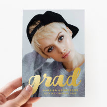 Modern stijlvol fotoAfstuderen zwart Gold