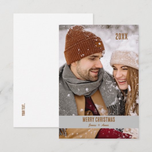 Modern stijlvol fotoelegant design kerstmis (Voorkant / Achterkant)