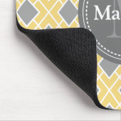 Modern stijlvol geel diamantpatroon muismat (Hoek)