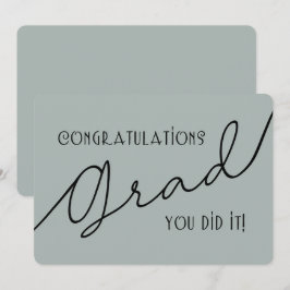 Modern stijlvol gefeliciteerd Afstudeerder grijs e