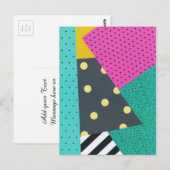 Modern stijlvol Geometric Lines Pattern Briefkaart (Voorkant / Achterkant)