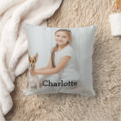 Modern stijlvol gepersonaliseerd fotomonogram kussen (Deken)