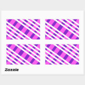 Modern stijlvol geruite patroon rechthoekige sticker (Vel)