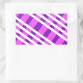 Modern stijlvol geruite patroon rechthoekige sticker (Tas)