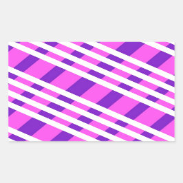 Modern stijlvol geruite patroon rechthoekige sticker