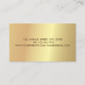 Modern, stijlvol, gestreept, goud, Lijst Visitekaartje (Achterkant)