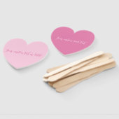 Modern stijlvol girly schattig roze custom script handwaaier (Niet-gemonteerd)