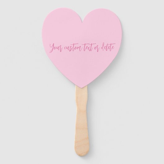 Modern stijlvol girly schattig roze custom script handwaaier (Voorkant)