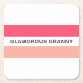Modern Stijlvol Glamoureus Granny Pink Kartonnen Onderzetters