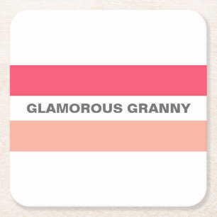 Modern Stijlvol Glamoureus Granny Pink Kartonnen Onderzetters