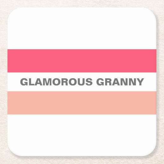 Modern Stijlvol Glamoureus Granny Pink Kartonnen Onderzetters (Voorkant)