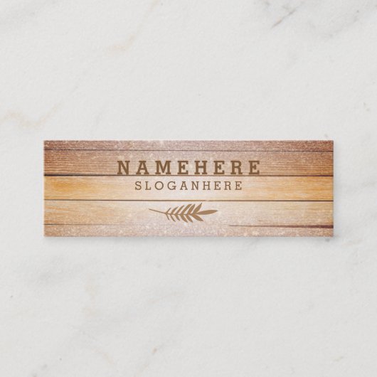 Modern stijlvol glitter Wood Mini Visitekaartje (Voorkant)