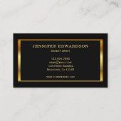 Modern stijlvol Gold-lijst voor zwartwerk Visitekaartje (Achterkant)