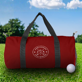Modern Stijlvol Golfer Monogram & Naam Gepersonali Plunjezak
