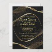 Modern, stijlvol goud en zwart Vrijgezellenfeest Kaart (Voorkant)