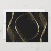 Modern, stijlvol goud en zwart Vrijgezellenfeest Kaart (Achterkant)