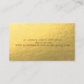 Modern stijlvol goud, Ombre Marble, Geometric Visitekaartje (Achterkant)