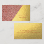 Modern stijlvol goud, rode marmer, geometrisch visitekaartje (Voorkant / Achterkant)