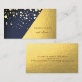 Modern stijlvol goud, Stippen, geometrisch Visitekaartje (Voorkant / Achterkant)