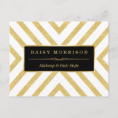 Modern stijlvol goudstrips briefkaart (Voorkant)