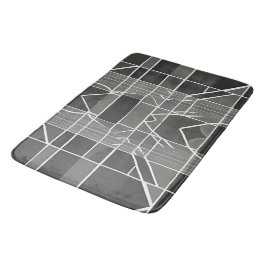 Modern stijlvol grijs geometrisch patroon badmat