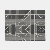 Modern stijlvol grijs geometrisch patroon deurmat (Voorkant)