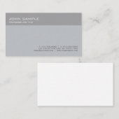 Modern stijlvol, grijs, minimaal visitekaartje (Voorkant / Achterkant)