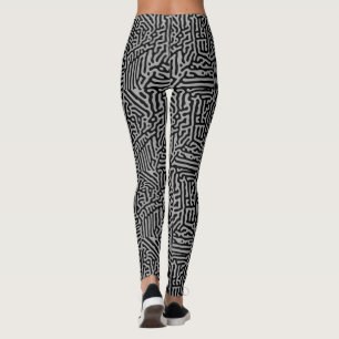 Modern stijlvol grijs & zwart klassiek leggings