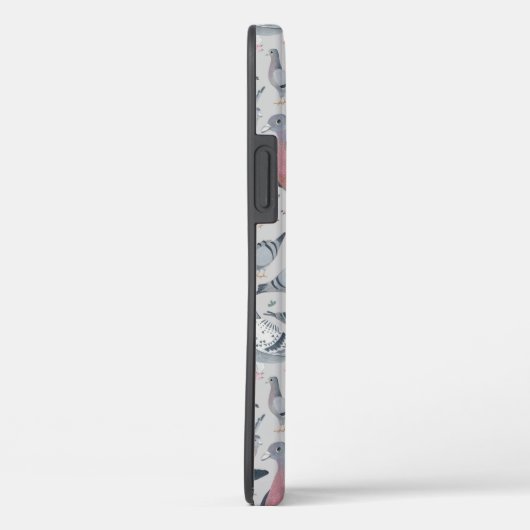 Modern stijlvol, grijze duif vogelpatroon Case-Mate iPhone case (Achterkant / Rechts)