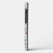 Modern stijlvol, grijze duif vogelpatroon Case-Mate iPhone case (Achterkant / Links)