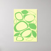 Modern stijlvol groen geel Abstract patroon Canvas Afdruk (Voorkant)